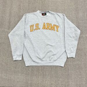 vintage US ARMY sweatshirt mens large Gray 1990s USA Jostens
